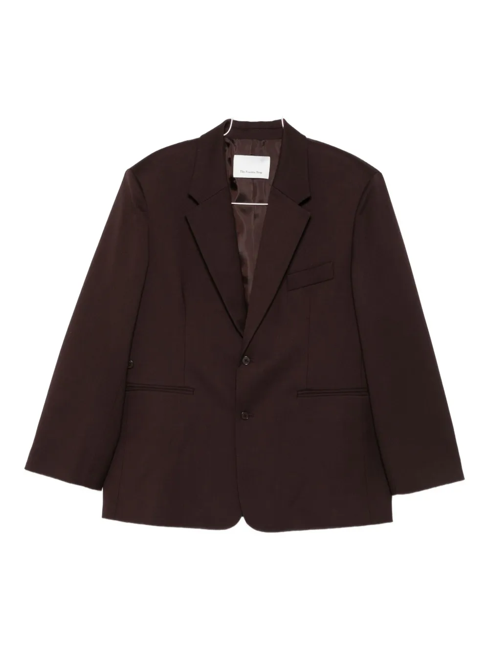 The Frankie Shop Single-breasted Blazer In Brown