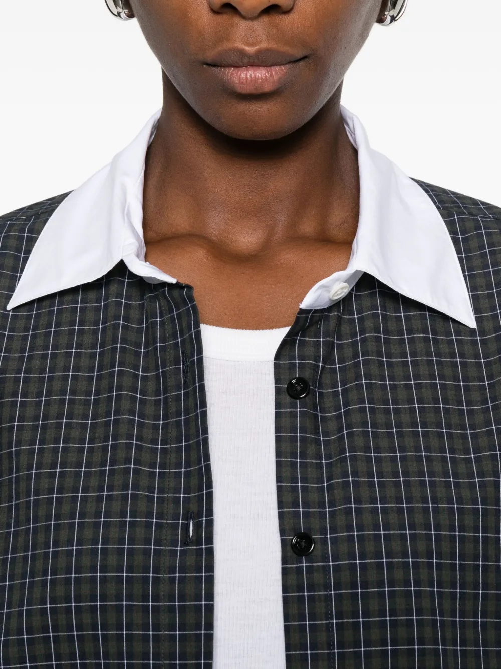 The Frankie Shop Checked Shirt In Gray