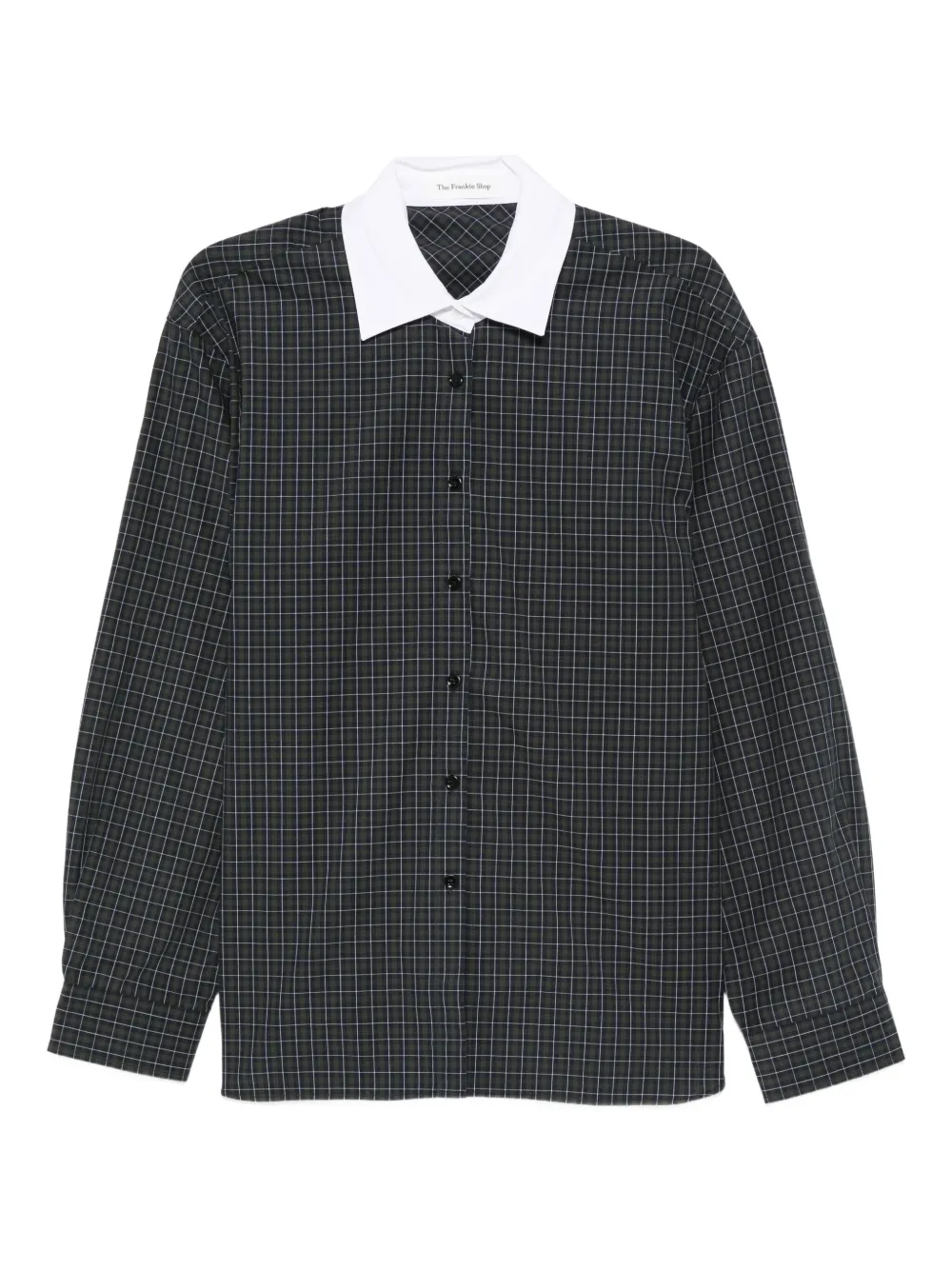 The Frankie Shop Checked Shirt In Gray