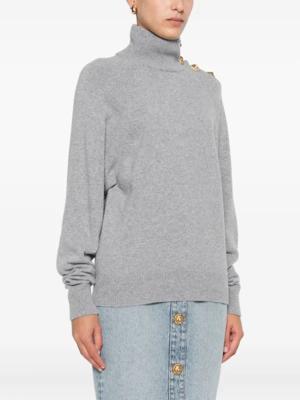 Balmain ハイカラー セーター | グレー | FARFETCH JP