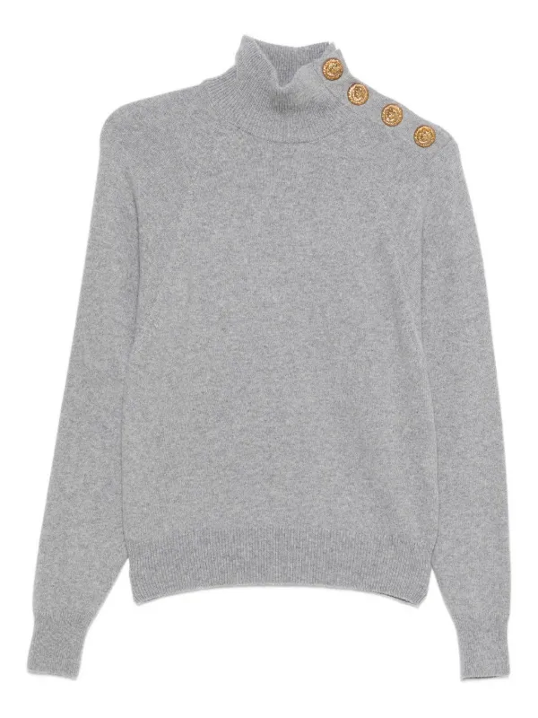 Balmain ハイカラー セーター | グレー | FARFETCH JP