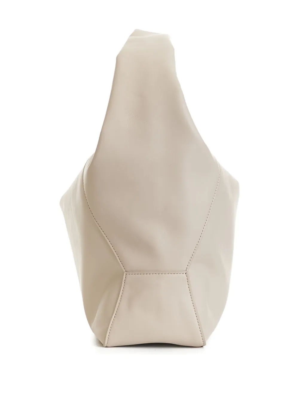 Brunello Cucinelli Zip-top Leather Shoulder Bag In White