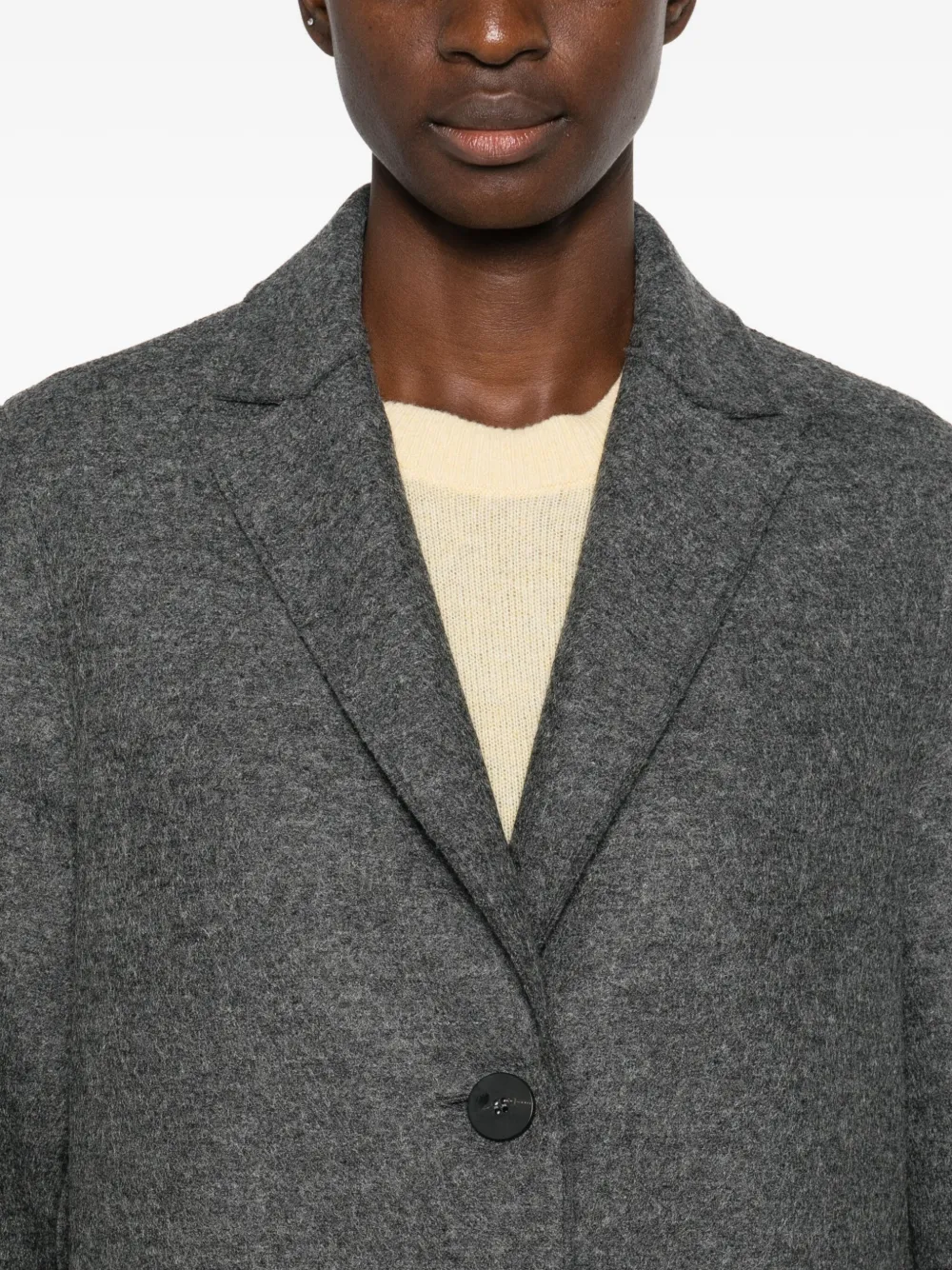 Harris Wharf London Buttoned Single-breasted Coat In Gray