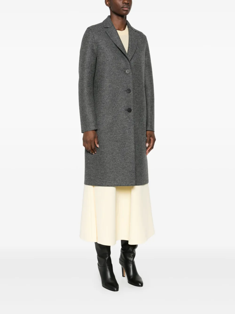 Harris Wharf London Jas met enkele rij knopen Grijs