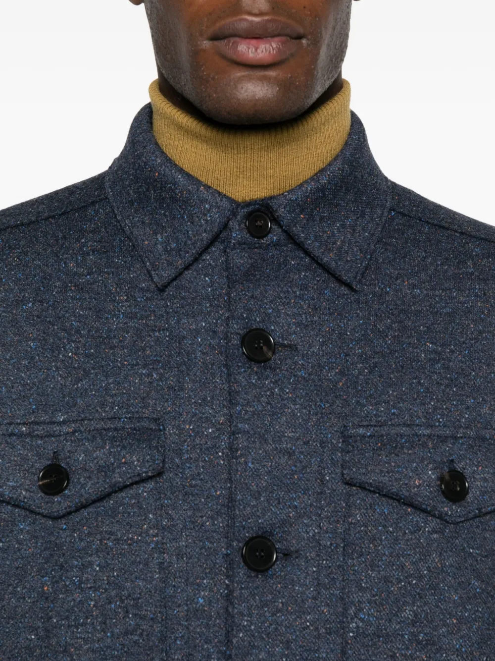 Harris Wharf London Shirtjack met knopen Blauw