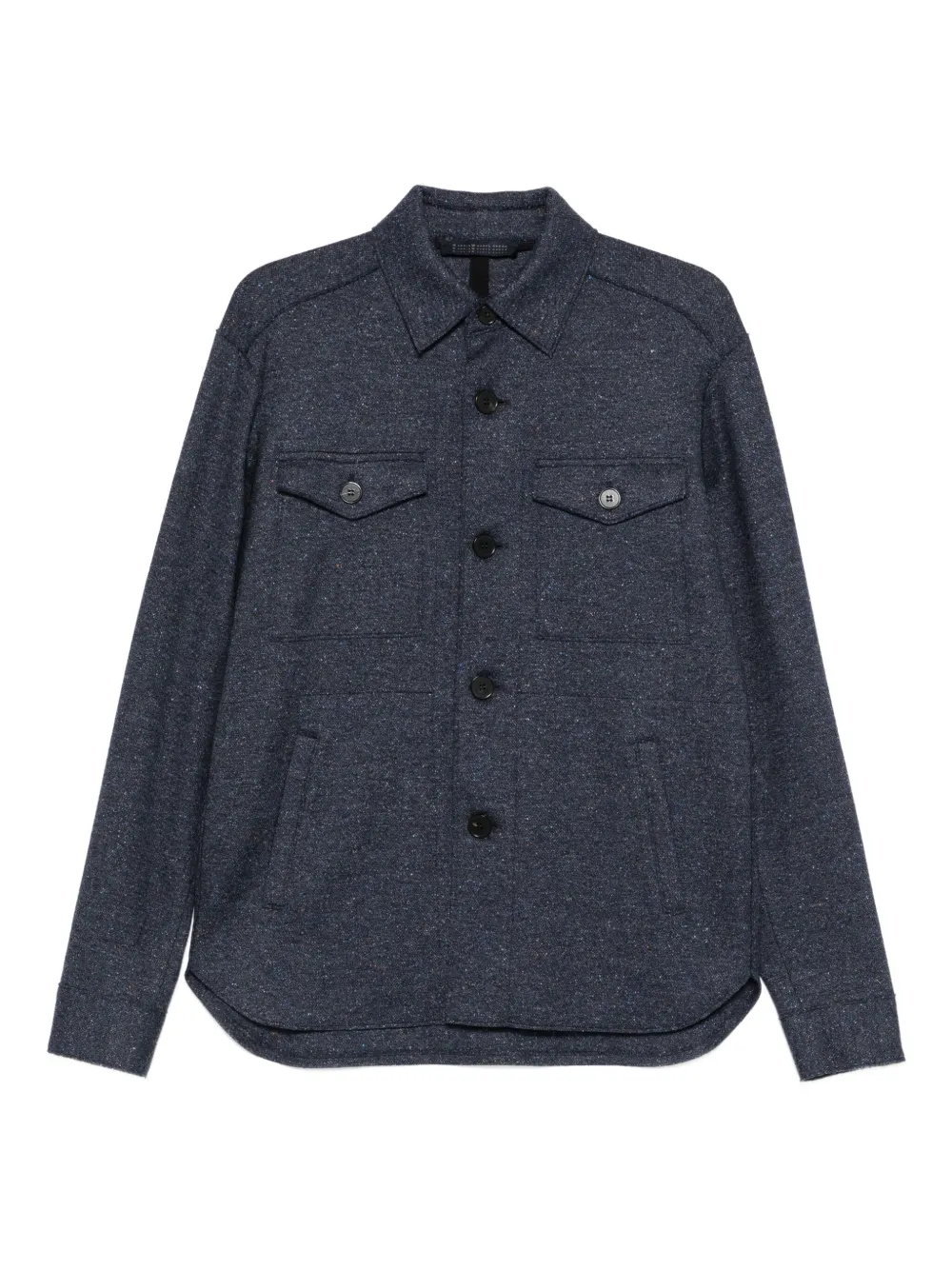 Harris Wharf London sobrecamisa con botones | azul | Image 1