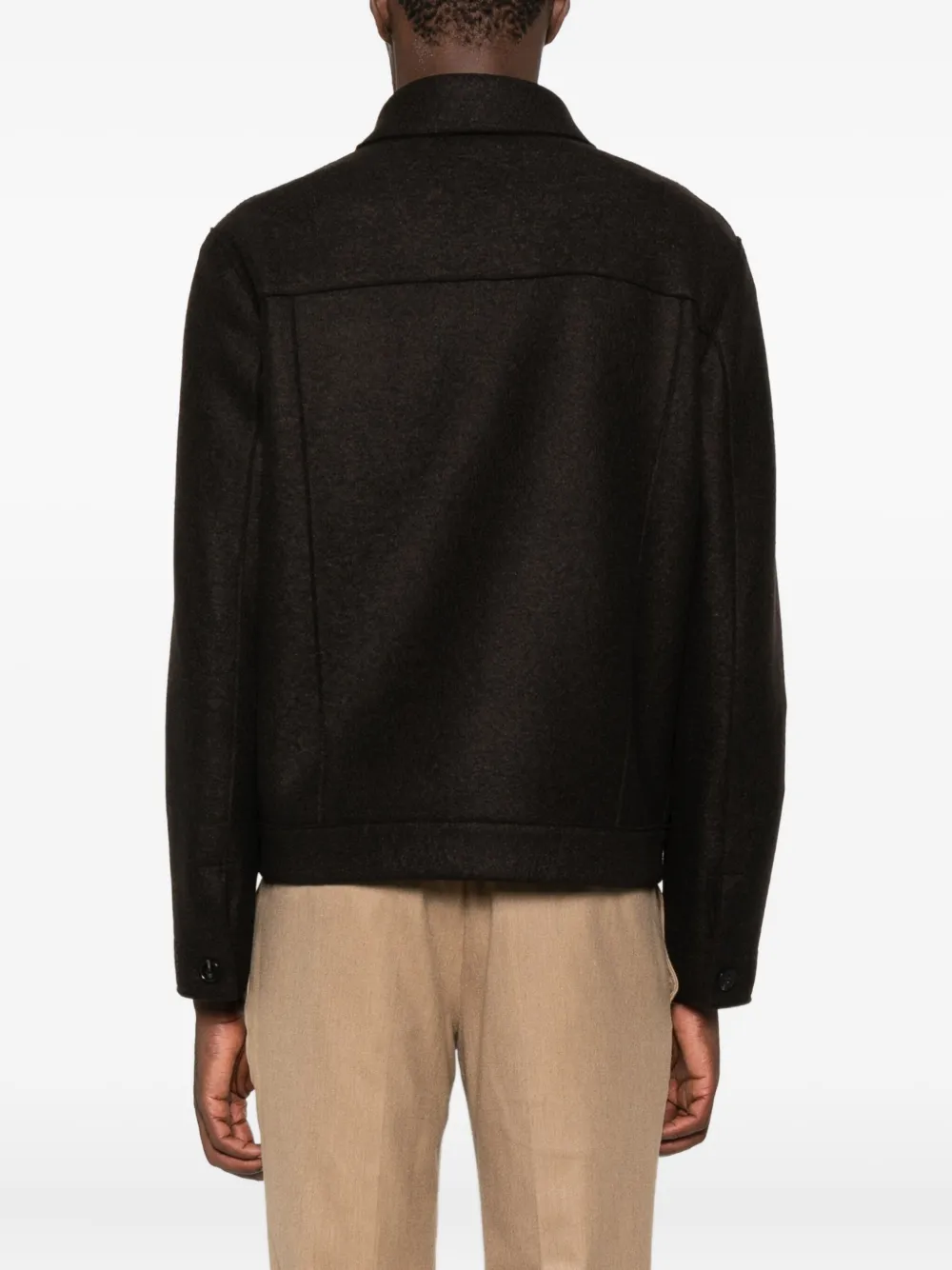 Harris Wharf London Jack met borstzak en knopen Bruin