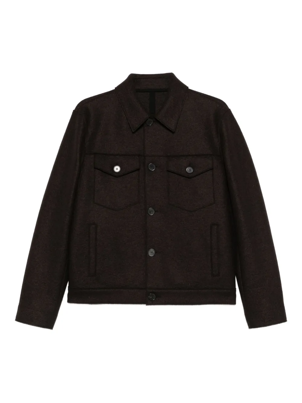Harris Wharf London buttoned chest-pocket jacket | Brown | Image 1