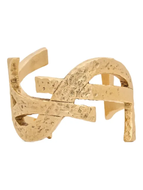 Saint Laurent Cassandre open cuff bracelet