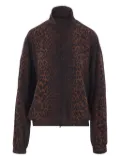 Balenciaga leopard-print zip-up jacket - Brown
