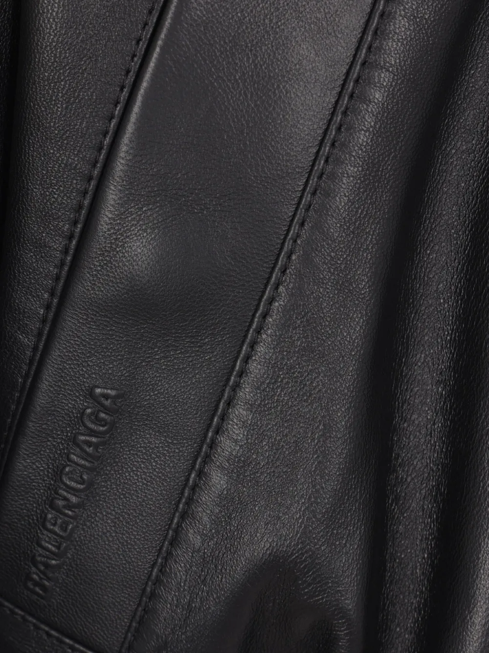 Balenciaga Leren lammy jack Zwart