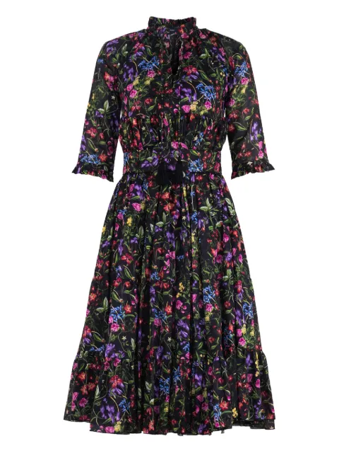 Samantha Sung Eden logo-print midi dress