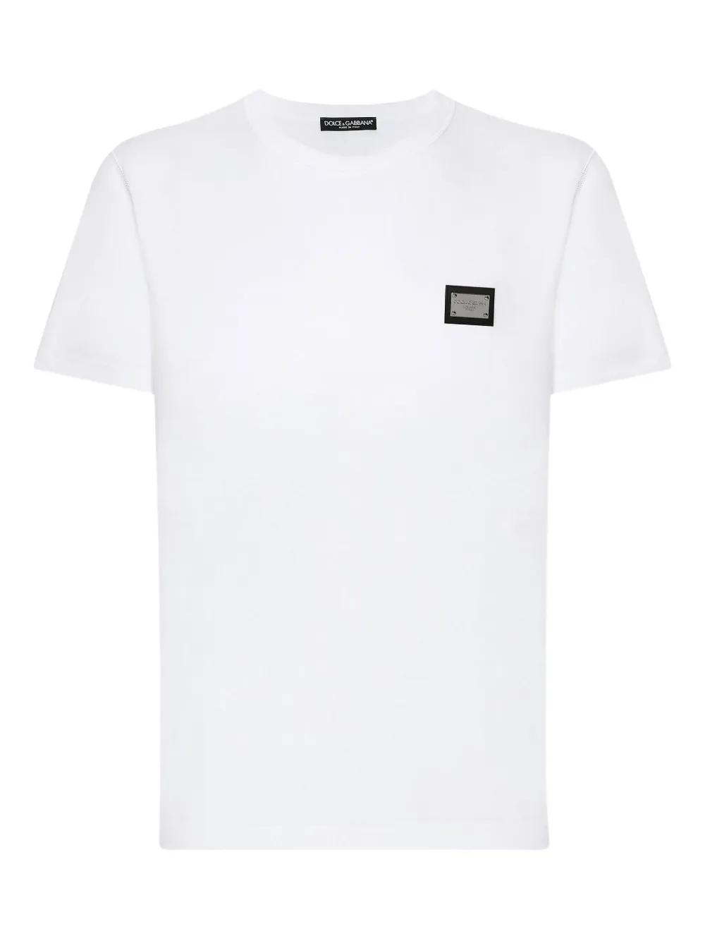 Dolce & Gabbana T-shirt met logoplakkaat Wit