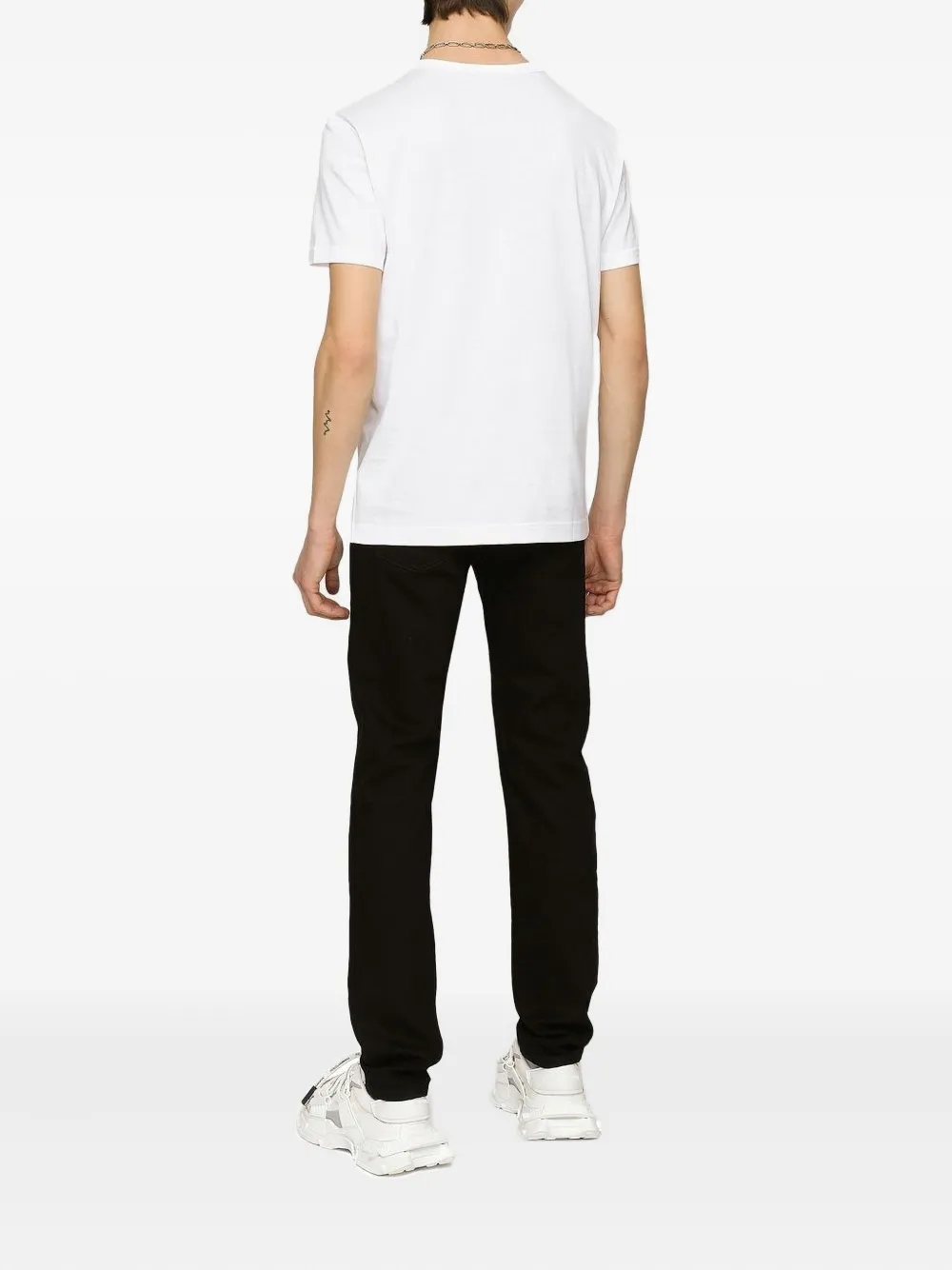 Dolce & Gabbana T-shirt met logoplakkaat Wit