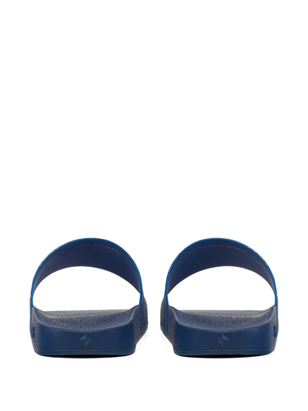 MCM monogram-print slides Blue