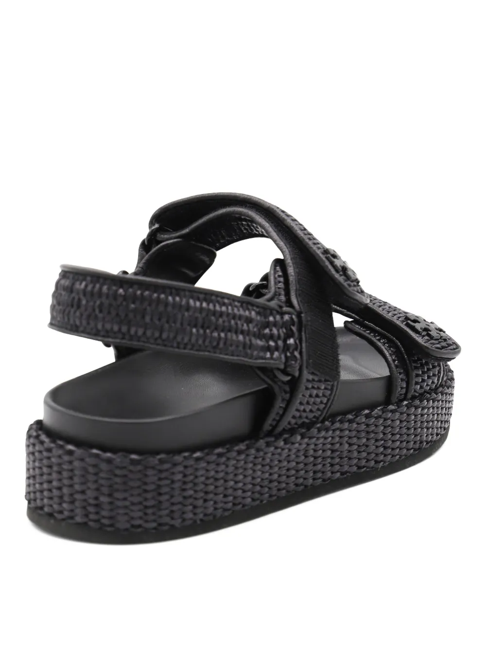 Tory Burch Kira woven platform sandals Zwart