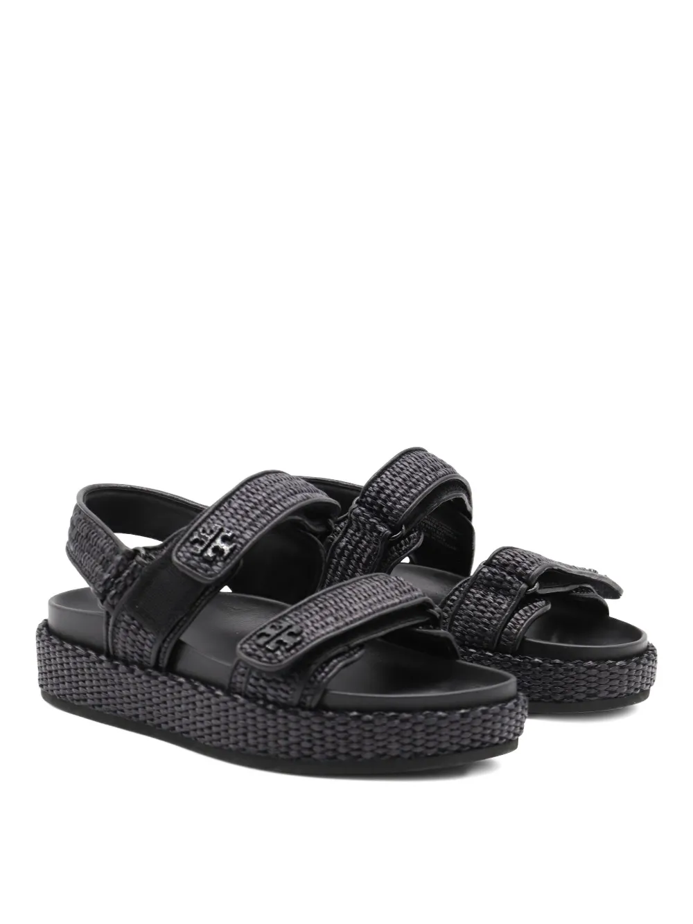 Tory Burch Kira woven platform sandals Zwart