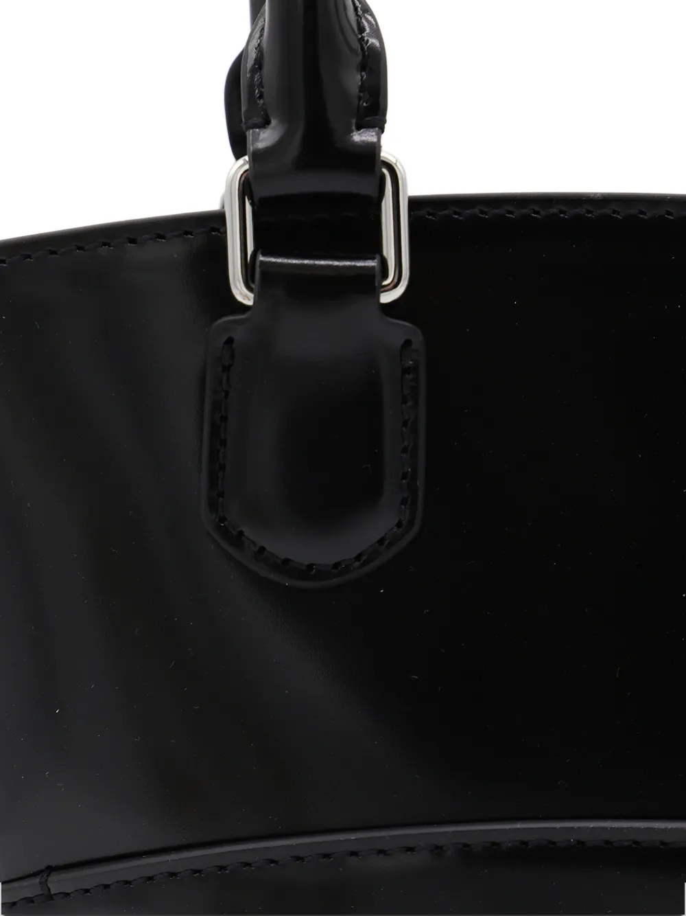 Self-Portrait Gelakte bucket-tas Zwart
