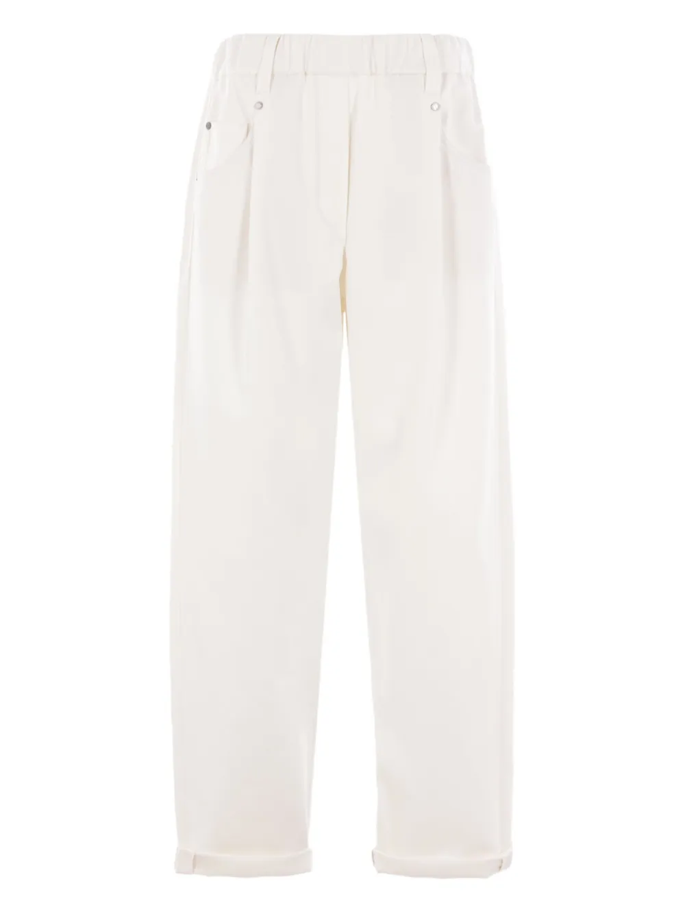 Brunello Cucinelli elastic-waist trousers Wit