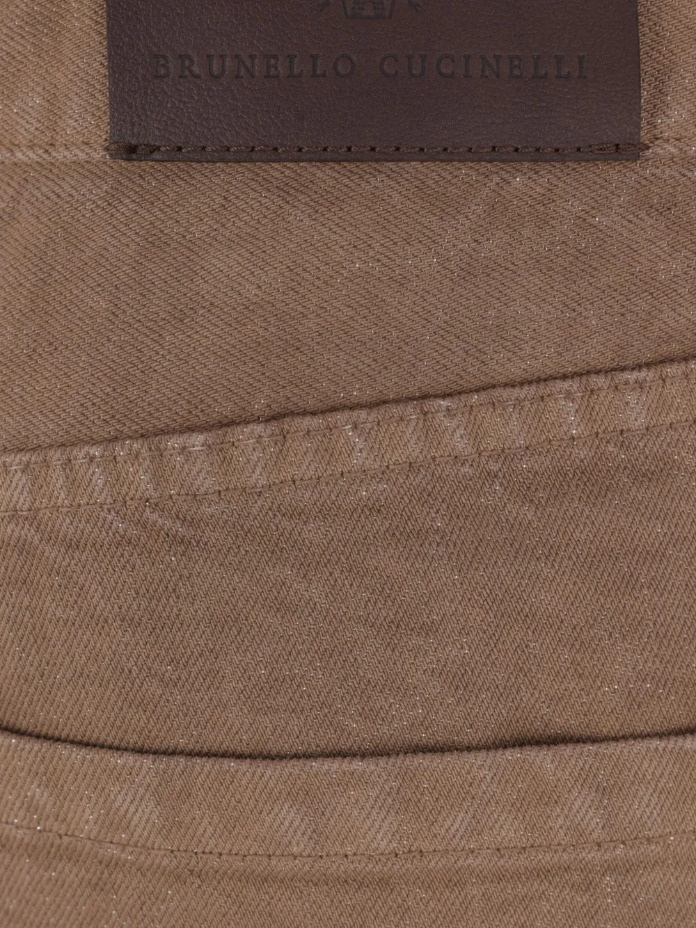 Brunello Cucinelli Jeans met logopatch Bruin