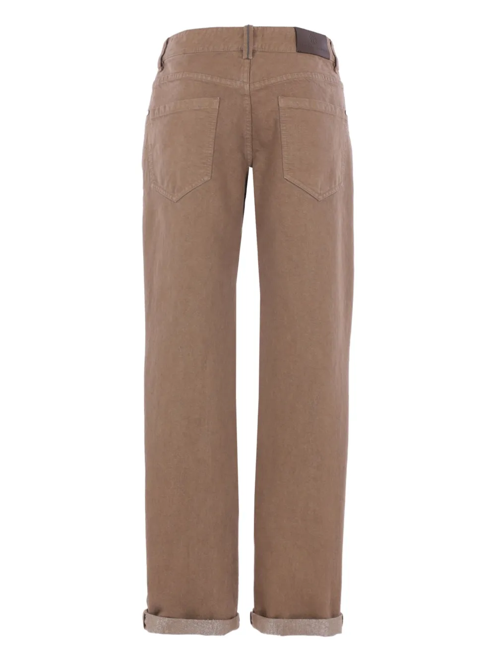 Brunello Cucinelli Jeans met logopatch Bruin
