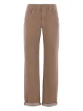 Brunello Cucinelli logo-patch jeans - Brown