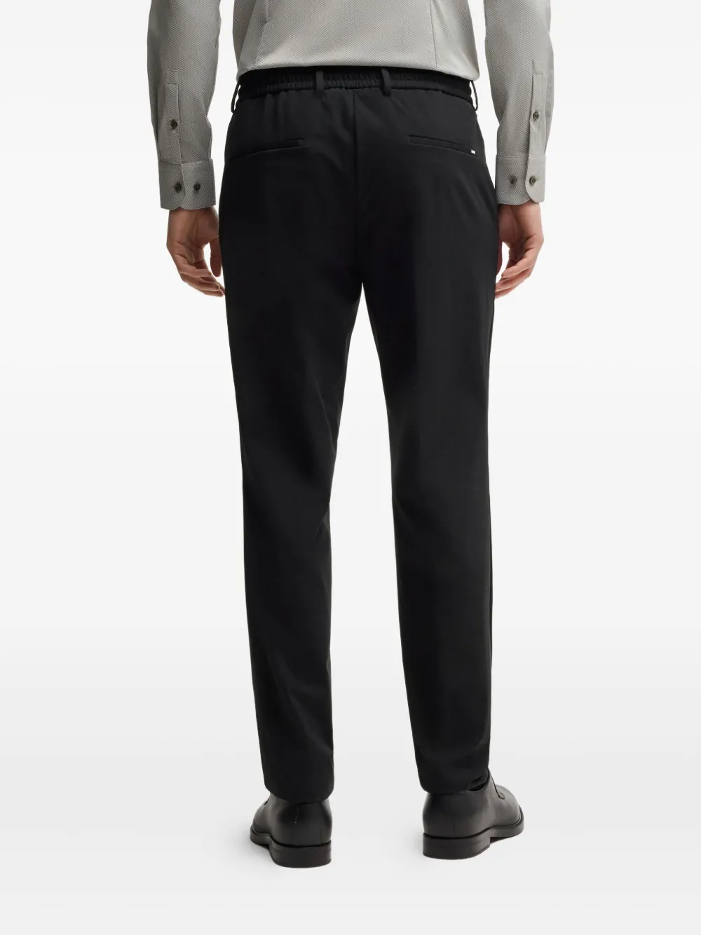 BOSS Broek met trekkoord Zwart