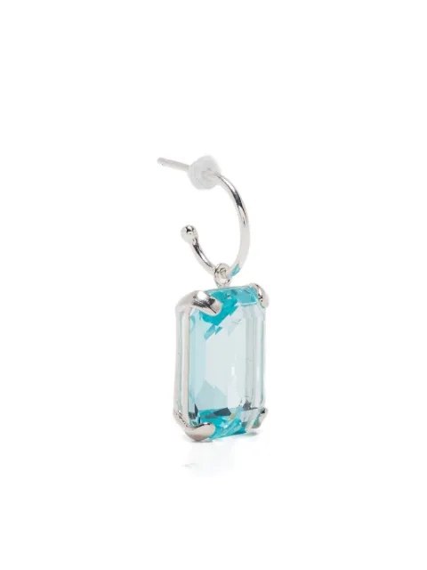 Wouters & Hendrix aquamarine crystal hoop earrings