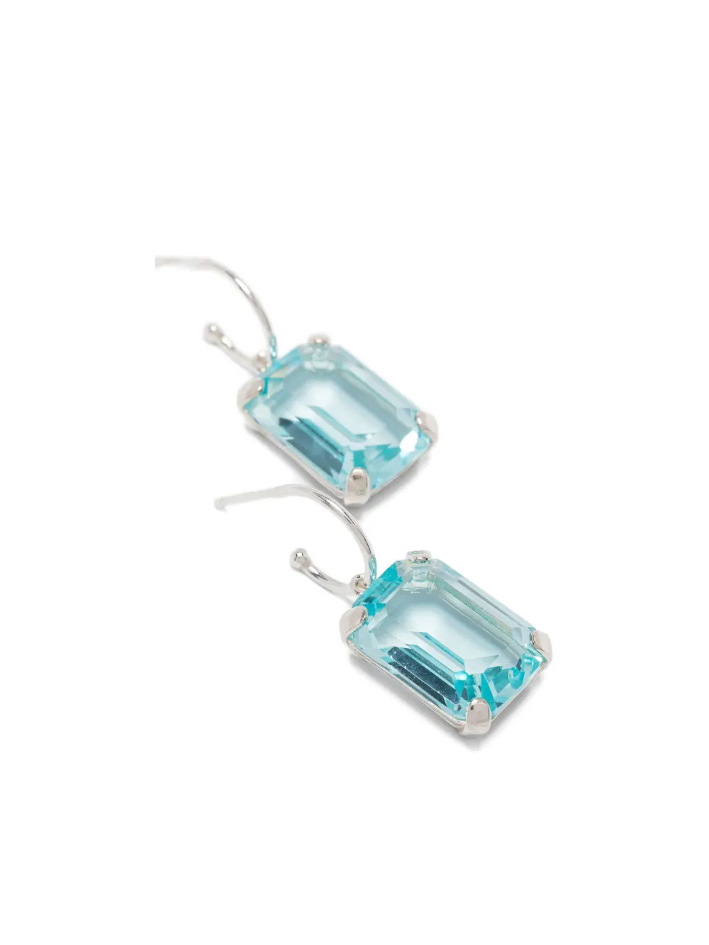 Wouters & Hendrix aquamarine crystal hoop earrings | Image 2