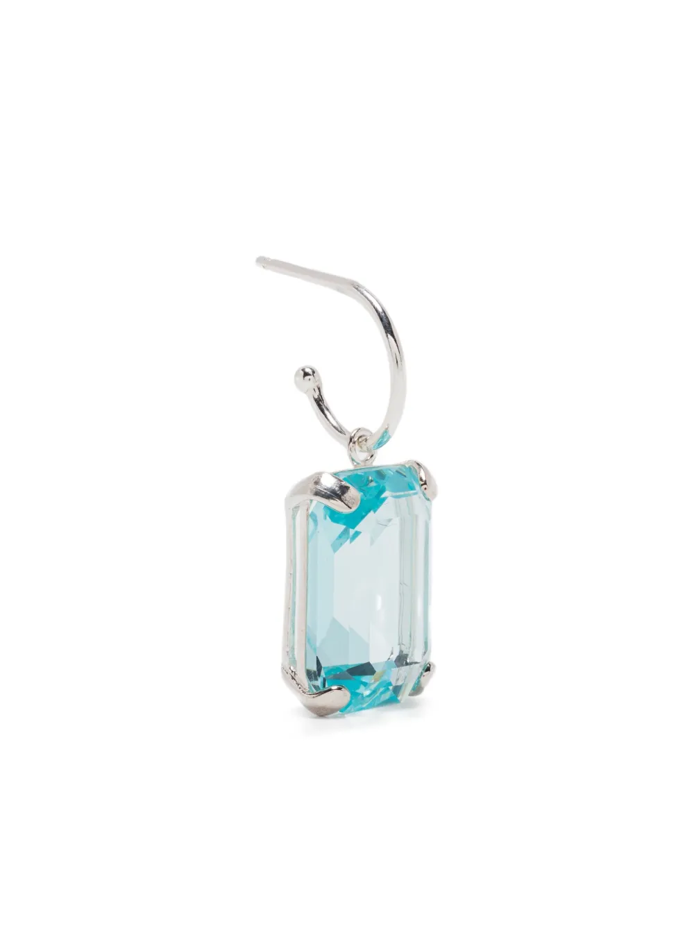 Wouters & Hendrix aquamarine crystal hoop earrings | Silver | Image 1
