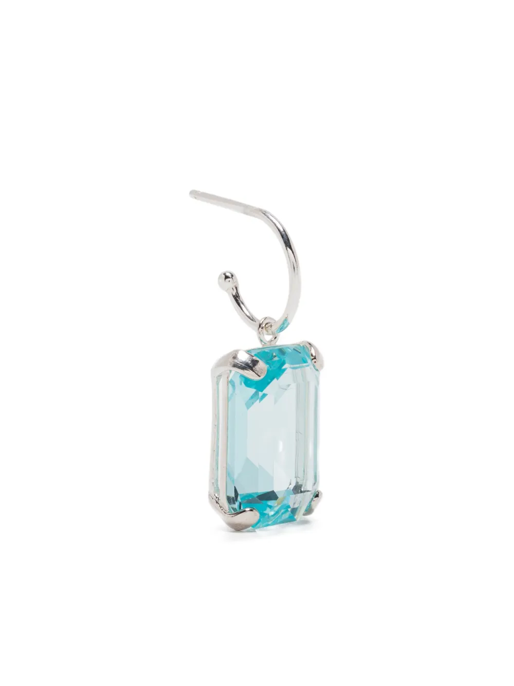 aquamarine crystal hoop earrings