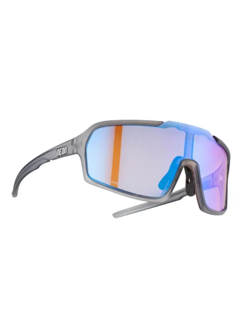 Neon geometric-frame sunglasses