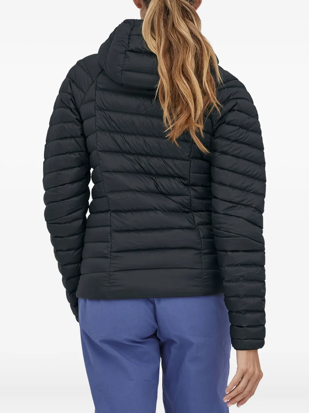 Patagonia hooded puffer jacket Zwart