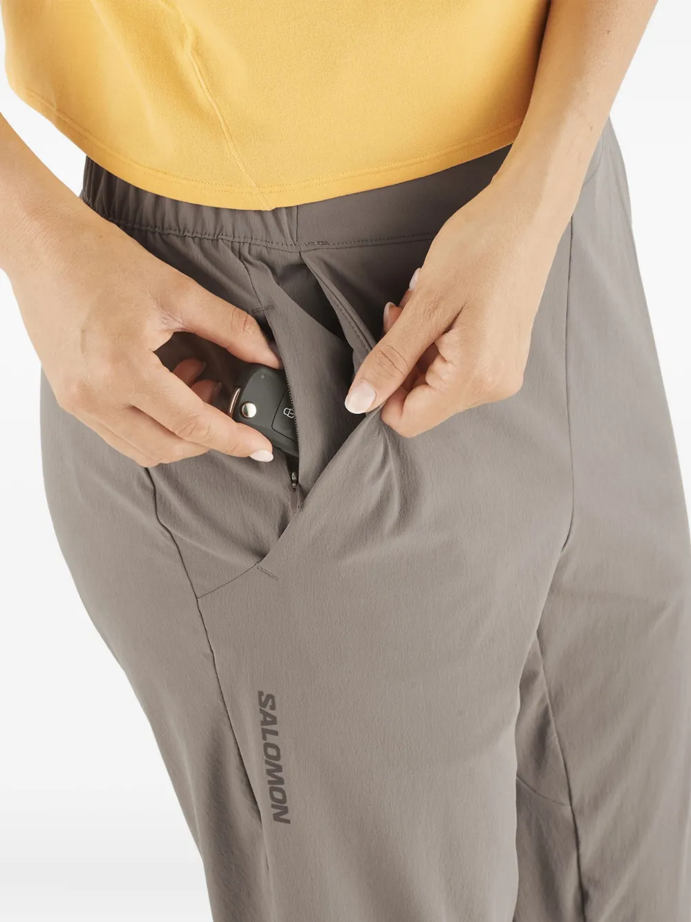 Salomon Trainingsbroek met elastische pijpen Grijs