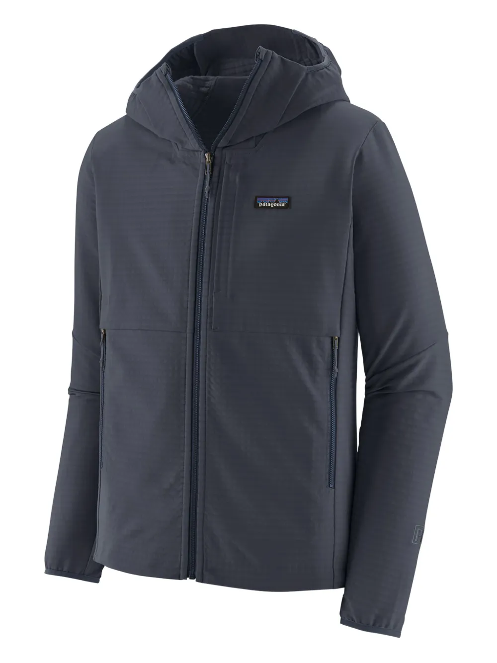 Patagonia logo-patch hooded jacket Blauw