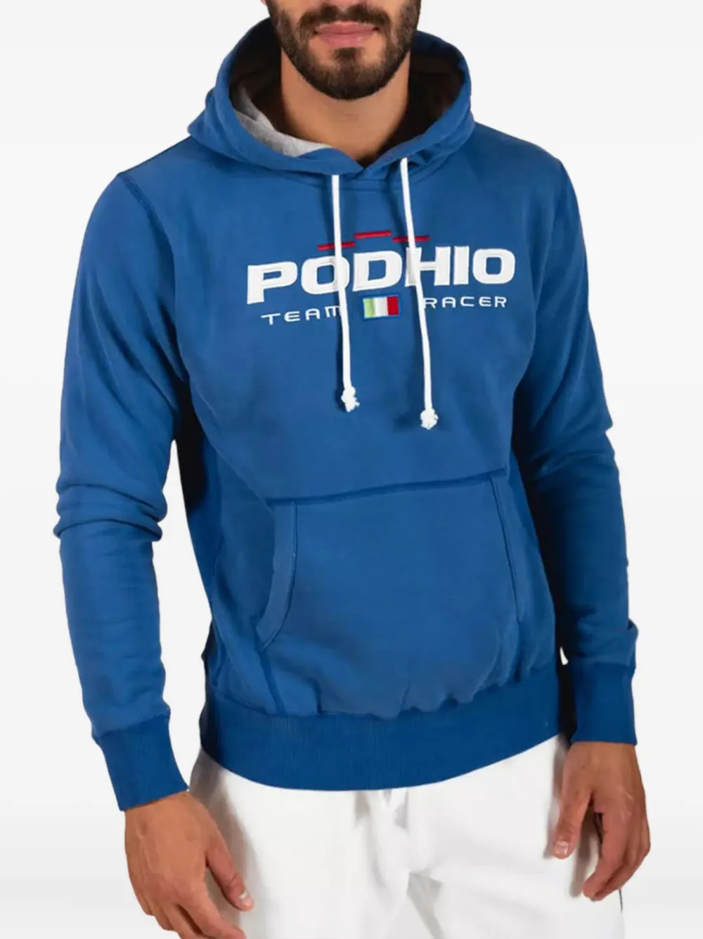 PODHIO Authentic 360 embroidered-logo hoodie | Blue | Image 1