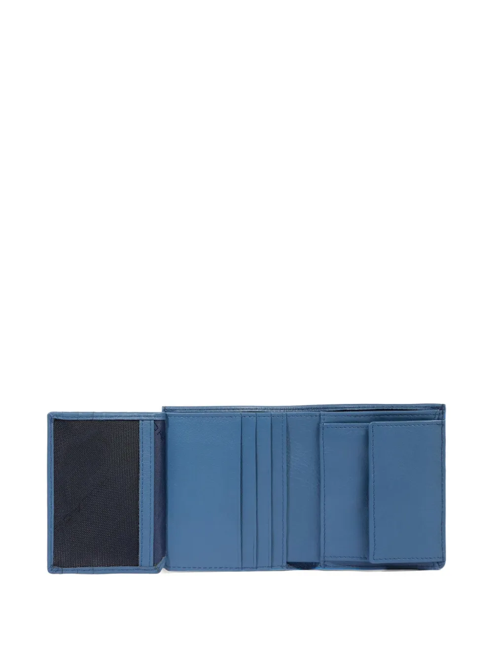 PIQUADRO Portemonnee met leren vlakken Blauw