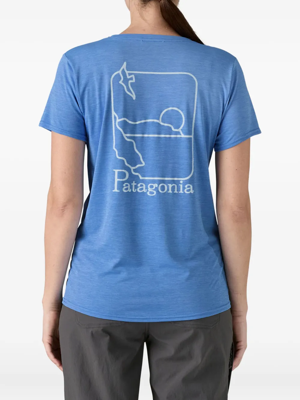 Patagonia T-shirt met grafische print Blauw