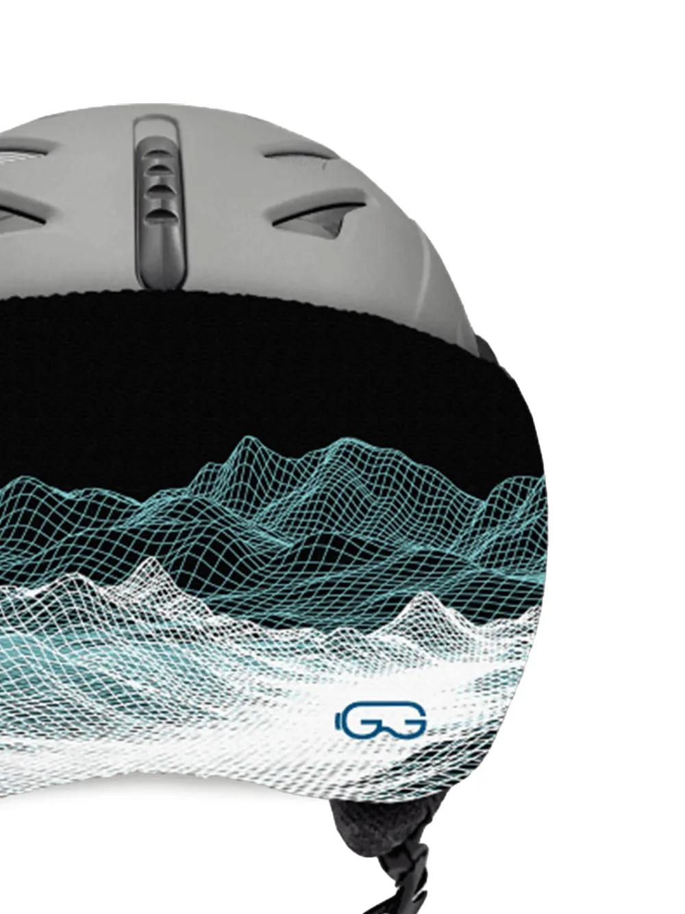SOGGLE digital mountain-print helmet visor cape | Ski Accessories | Image 2