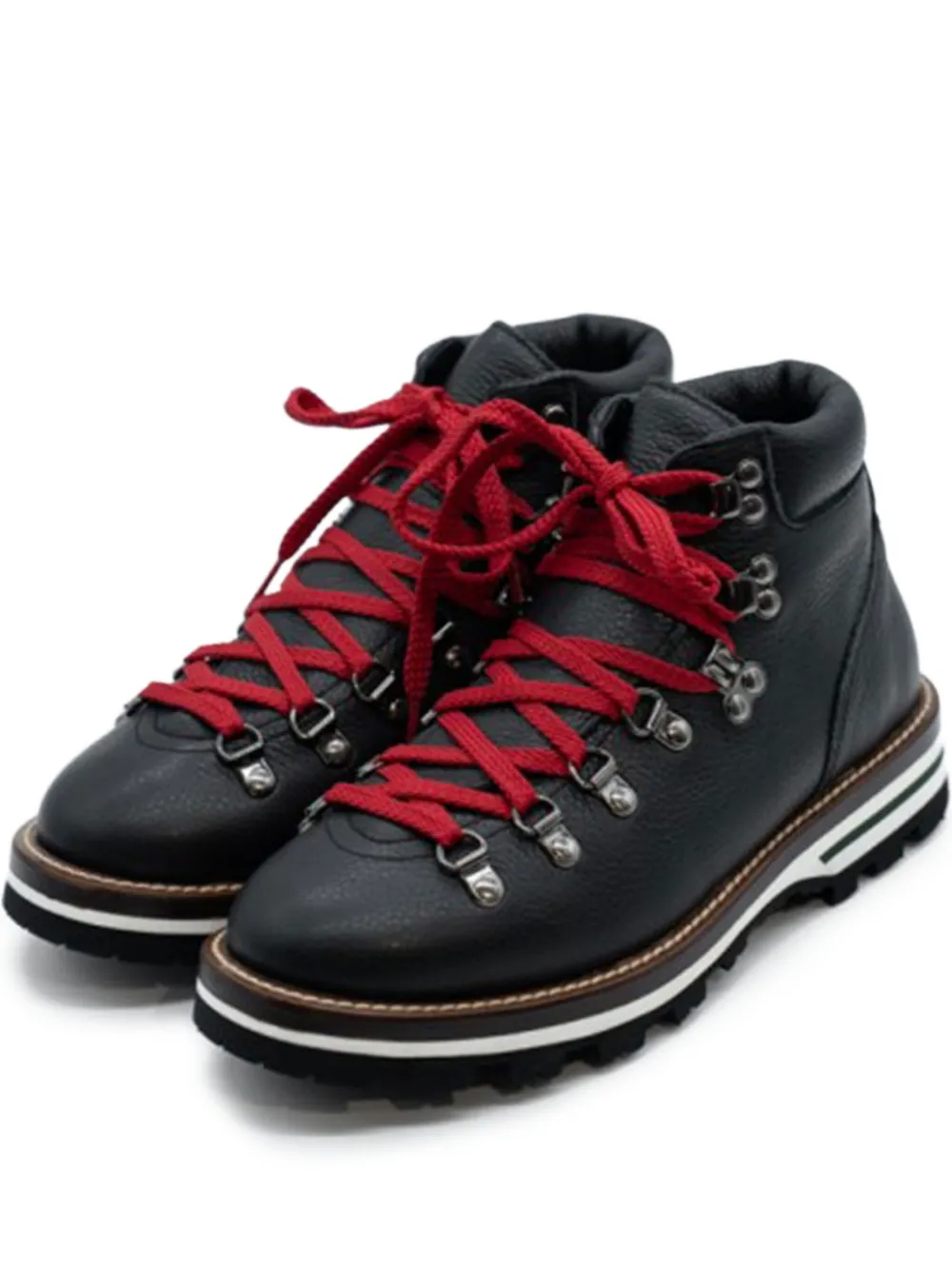 MONPIZ Cortina lace-up leather boots Black