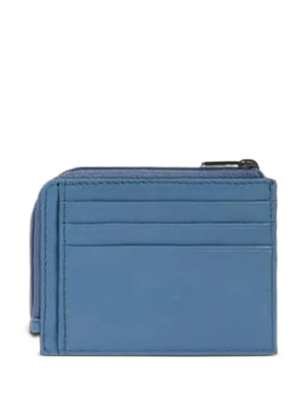 PIQUADRO Leren pasjeshouder met rits Blauw