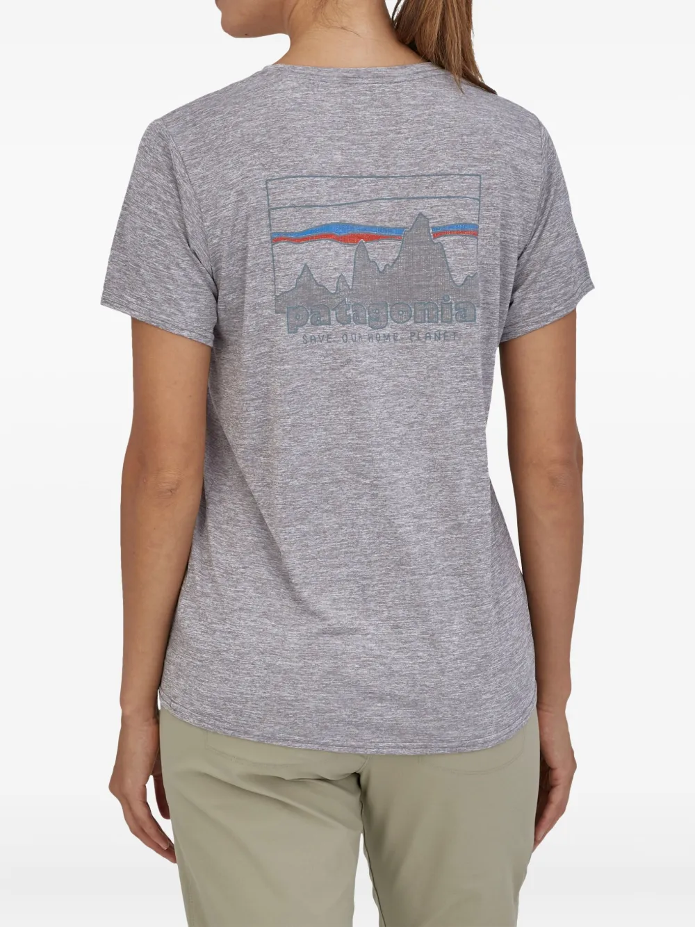 Patagonia T-shirt met print Grijs