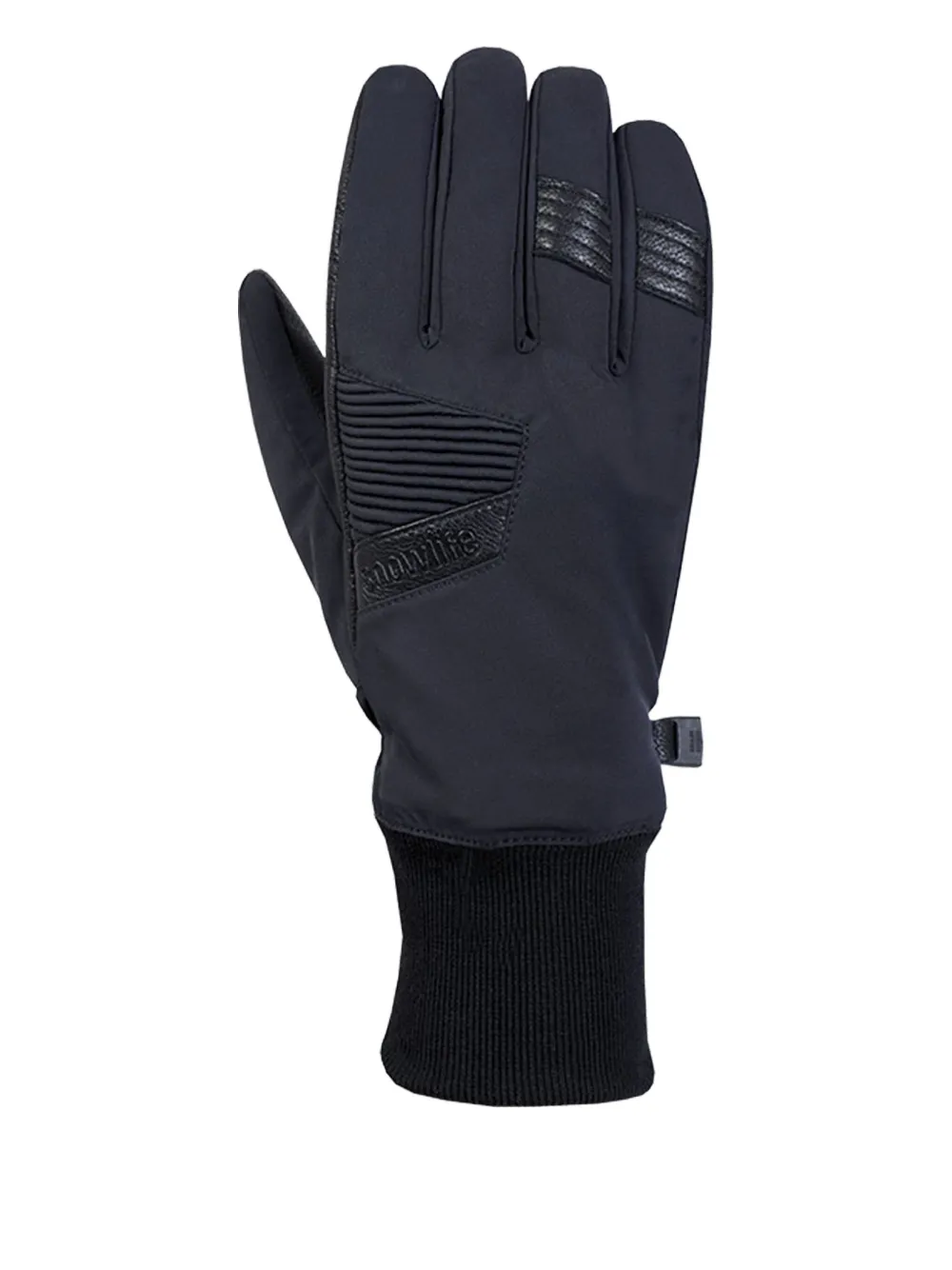 SNOWLIFE ribbed-panel gloves Blauw