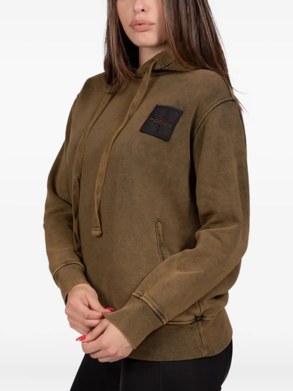 PODHIO kangaroo-pocket hoodie - Marrone