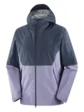 Salomon hooded two-tone jacket - Blue