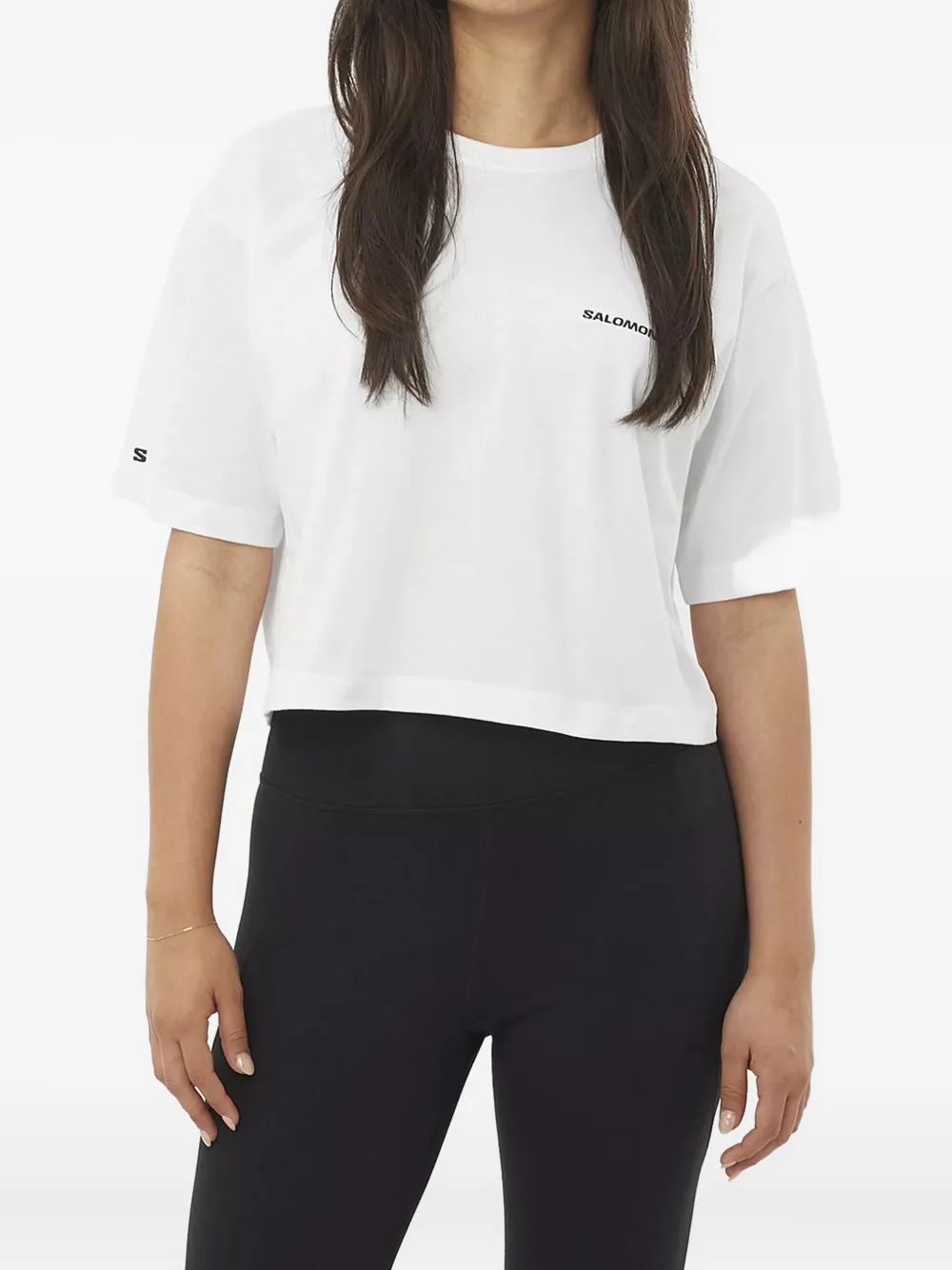 Salomon Logo Short Sleeve T-shirt In White