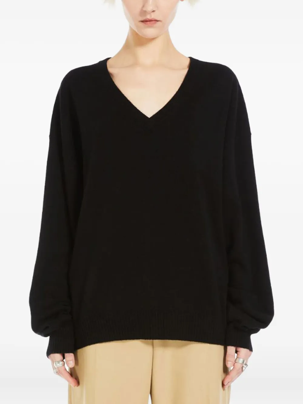 Sportmax Trui met V-hals Zwart