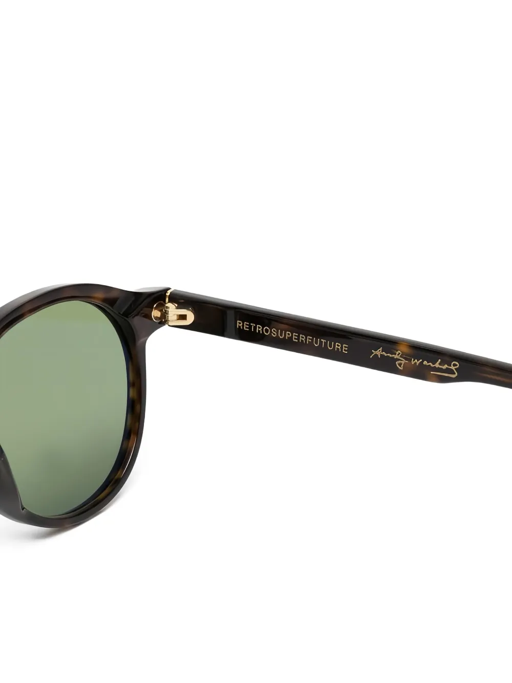 Retrosuperfuture X Andy Warhol Round-frame Sunglasses In Green