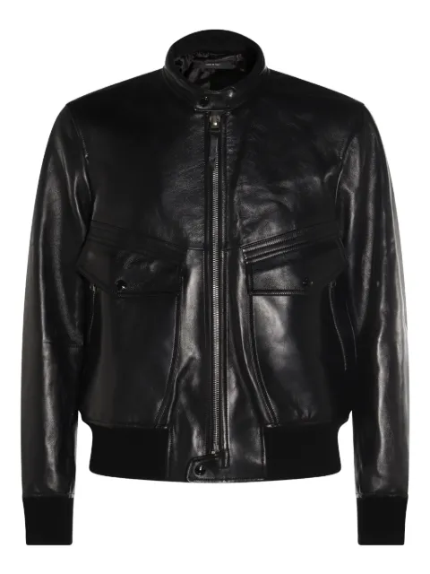 TOM FORD zip-front leather jacket