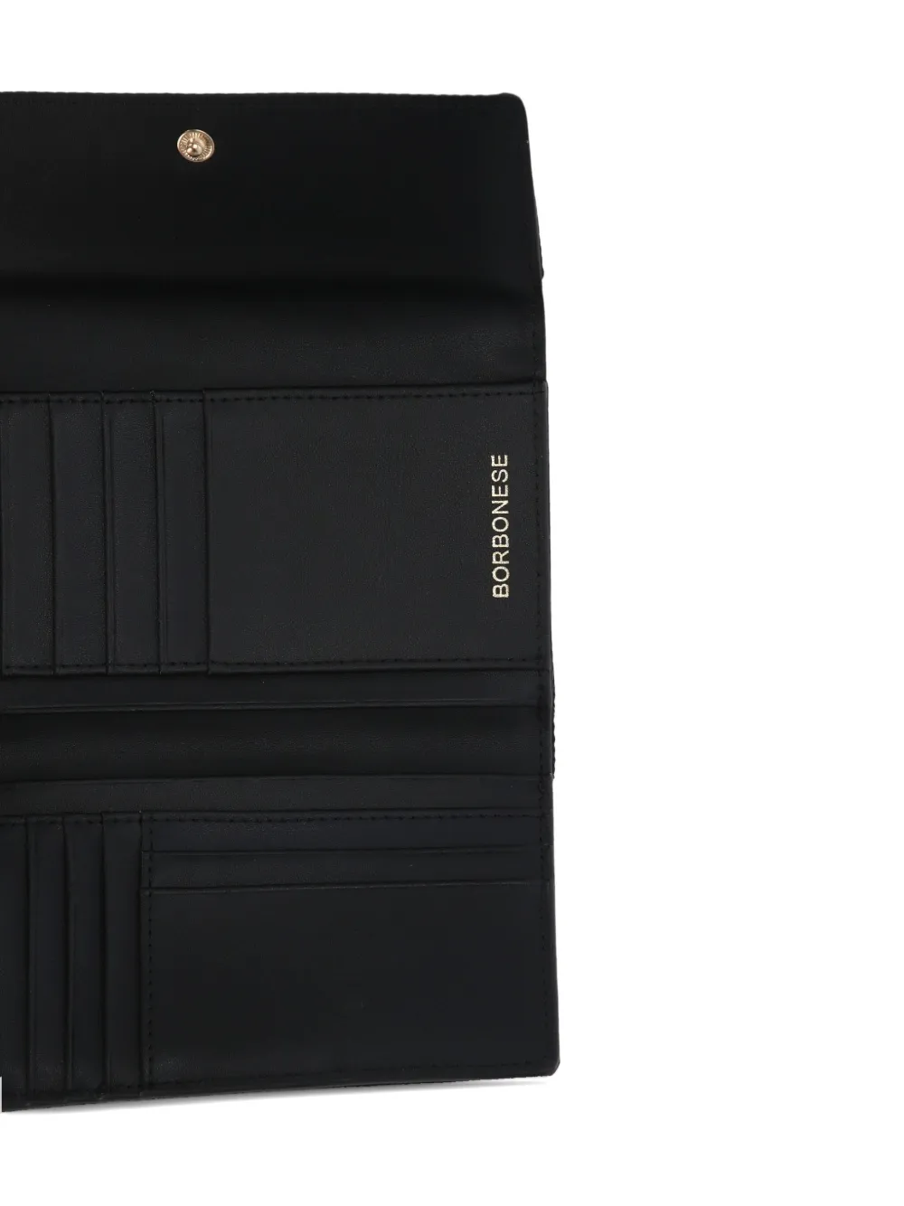Borbonese Textured Snap-fastening Wallet In Black